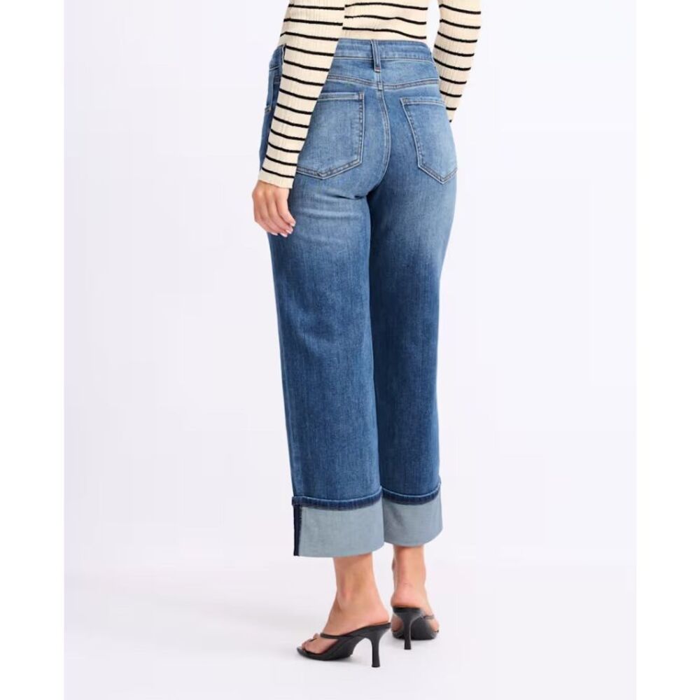 NWT Kut From the Kloth Charlotte High Rise Cuffed Wide Leg Jeans Size 12 - Picture 2 of 13